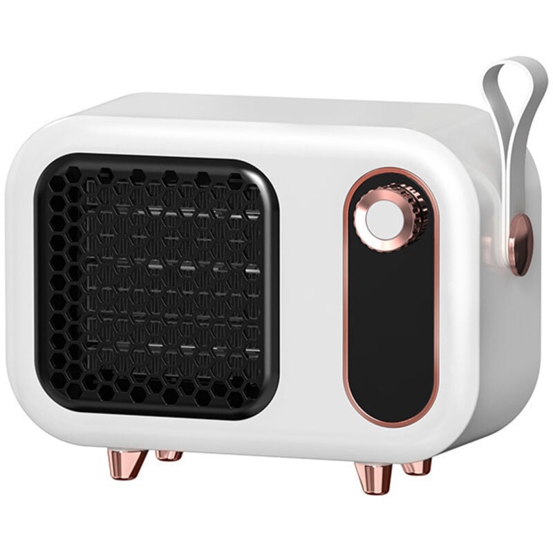 Tragbarer Mini-Heizstrahler für Zuhause und Büro – energieeffizient mit Überhitzungsschutz – Retro-Heizstrahler für Schlafzimmer, Campingzelt,