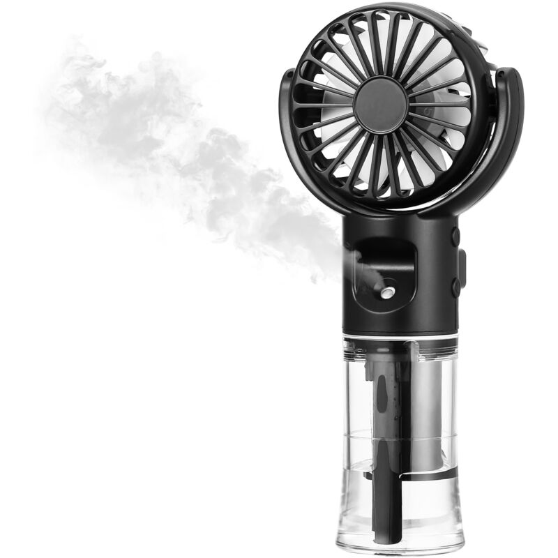 Tragbarer Nebelventilator, Mini-Akku-Ventilator, Tragbarer Ventilator mit 4 Geschwindigkeiten, USB-Tragerventilator, Reiseaccessoires für Outdoor