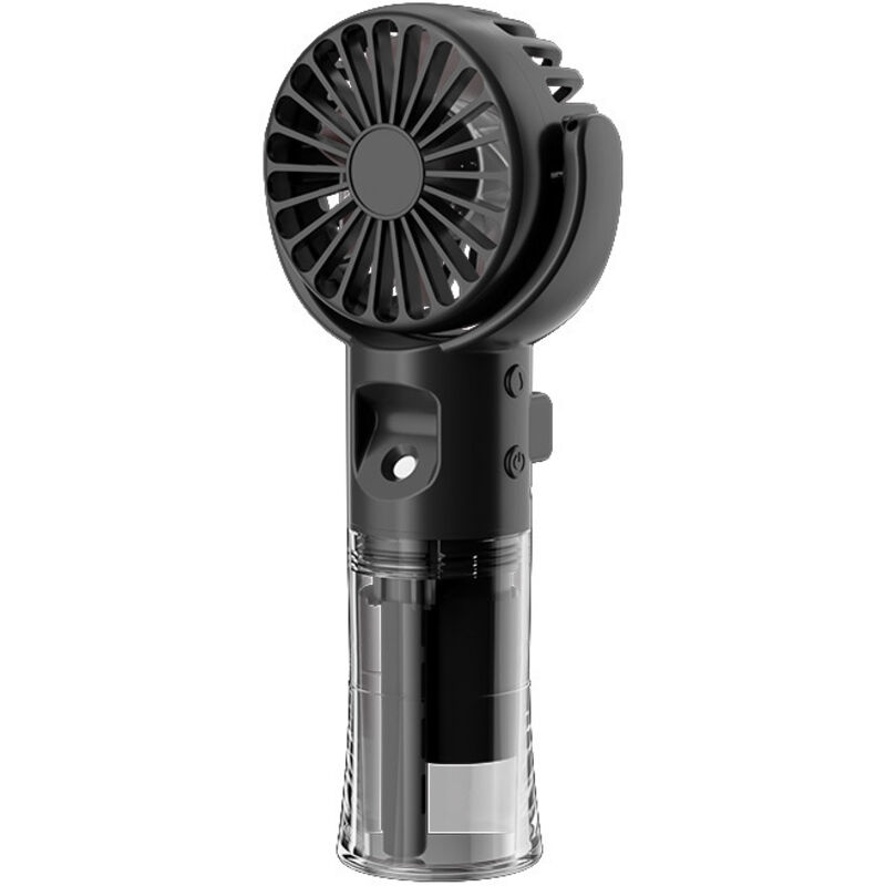 Gabrielle - Tragbarer Nebelventilator, wiederaufladbarer Mini-Handventilator, tragbarer Ventilator mit 4 Geschwindigkeiten, tragbarer USB-Ventilator,