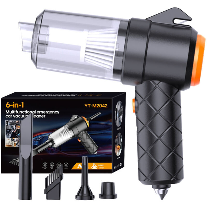 Tragbarer Staubsauger, Akku-Staubsauger, Mini-Staubsauger mit starker Saugkraft, Leistungsstarker Handstaubsauger für Nass- und Trockenreinigung,