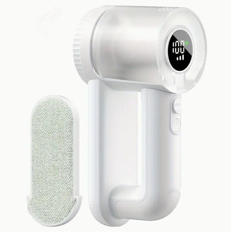 Tragbarer und wiederaufladbarer elektrischer Fusselentferner mit 3-stufiger LED-Digitalanzeige. Ideal für Kleidung, Sofas und Bettwäsche. Entfernt