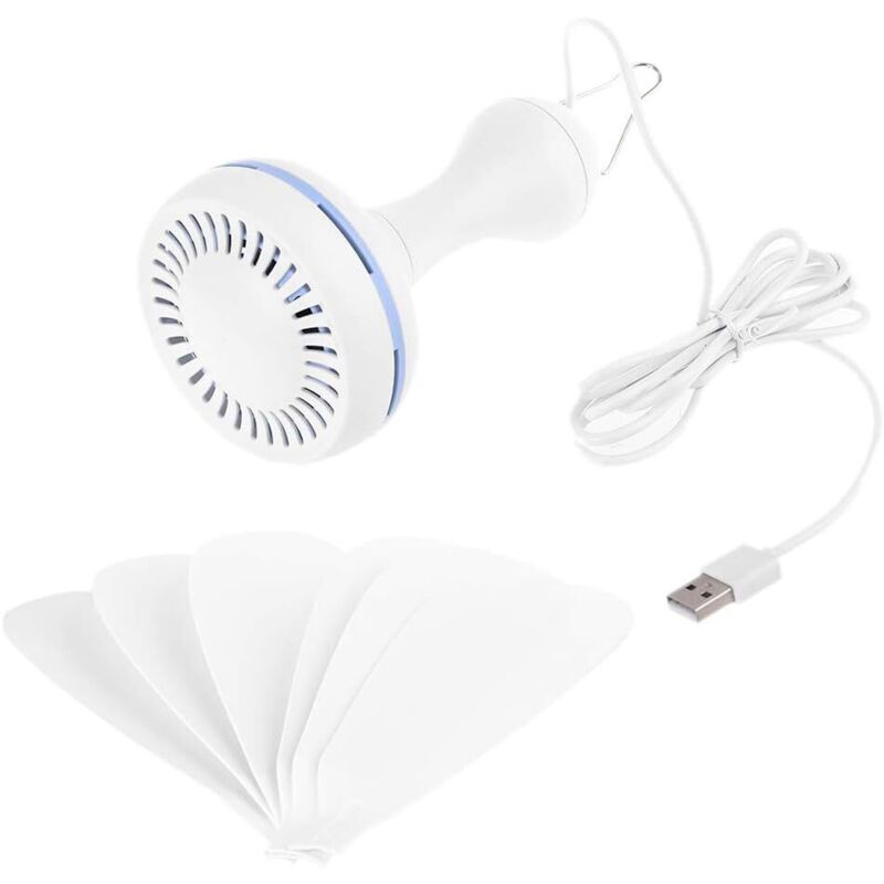 Tragbarer USB-Deckenventilator für Camping, Outdoor, Pavillon, Pavillon, Deckenventilator für 5-V-Batterie Po