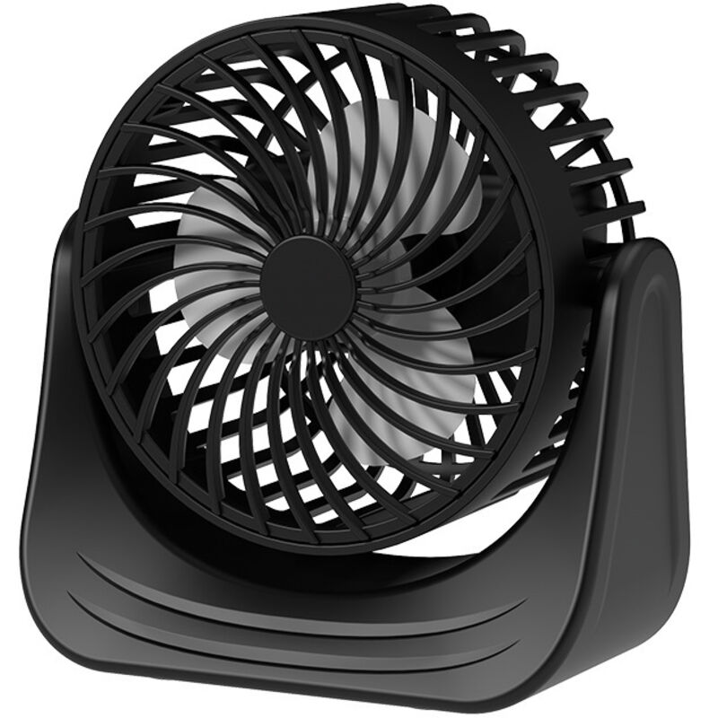 Tragbarer Ventilator, leiser USB-Ventilator, mit wiederaufladbarem 1000-mAh-Akku, 5 Geschwindigkeiten für Schlafzimmer, Tisch, Büro, Zuhause, Küche