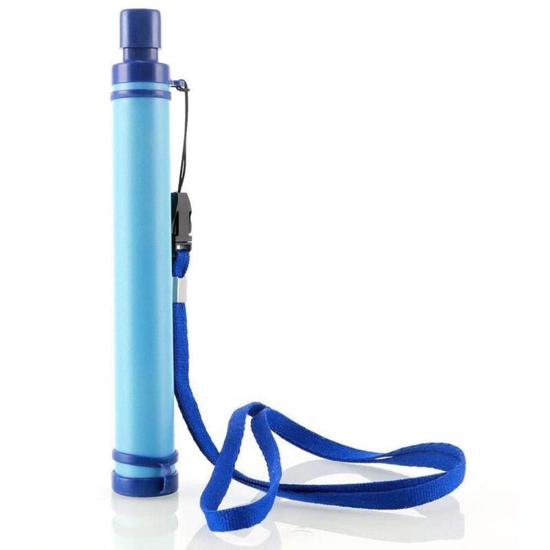 Tragbarer Wasserfilter Outdoor Camping Stroh Getriebe Reiniger Saugschlauch Wandern Survival Tool Notfall