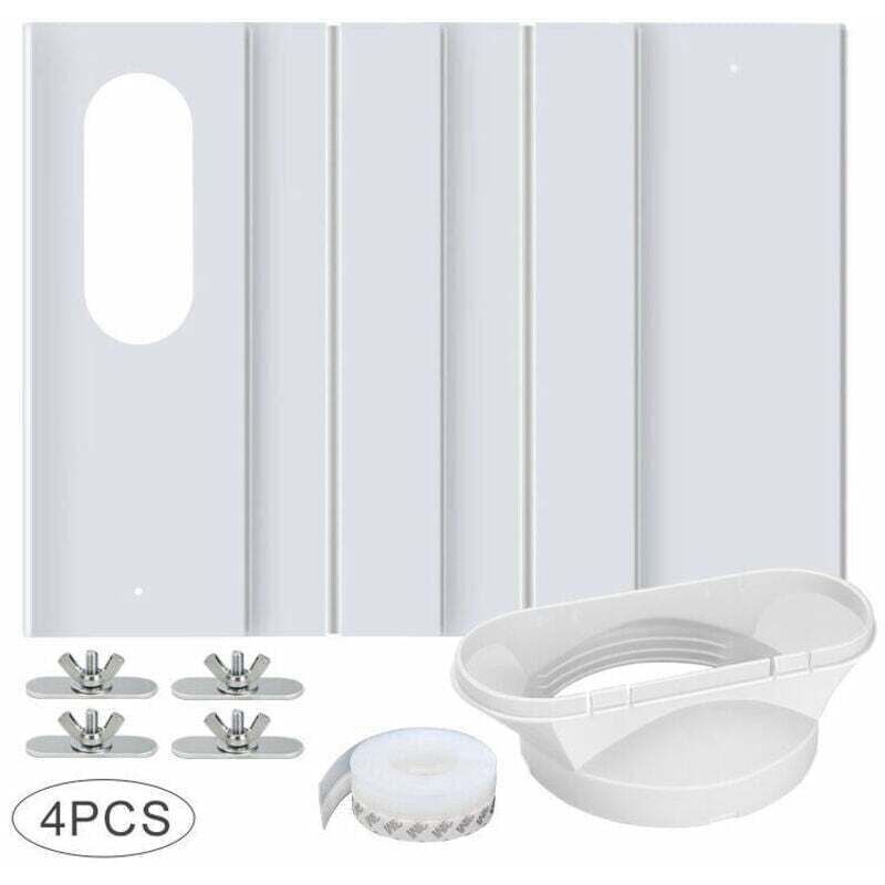 Tragbares Klimaanlagen-Fensterset mit Universalkupplung, verstellbarer, verstärkter PVC-Platte, Fensterdichtung, Klimaanlagen-Fensterlüftungsset für