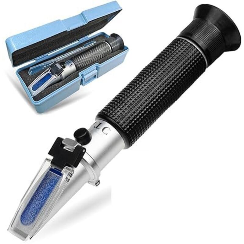 Tragbares Refraktometer (Alkoholmessgerät) zum Messen des Alkoholvolumenprozentsatzes 0-80 % (V/V), für Spirituosen und destillierte Getränke, ATC,