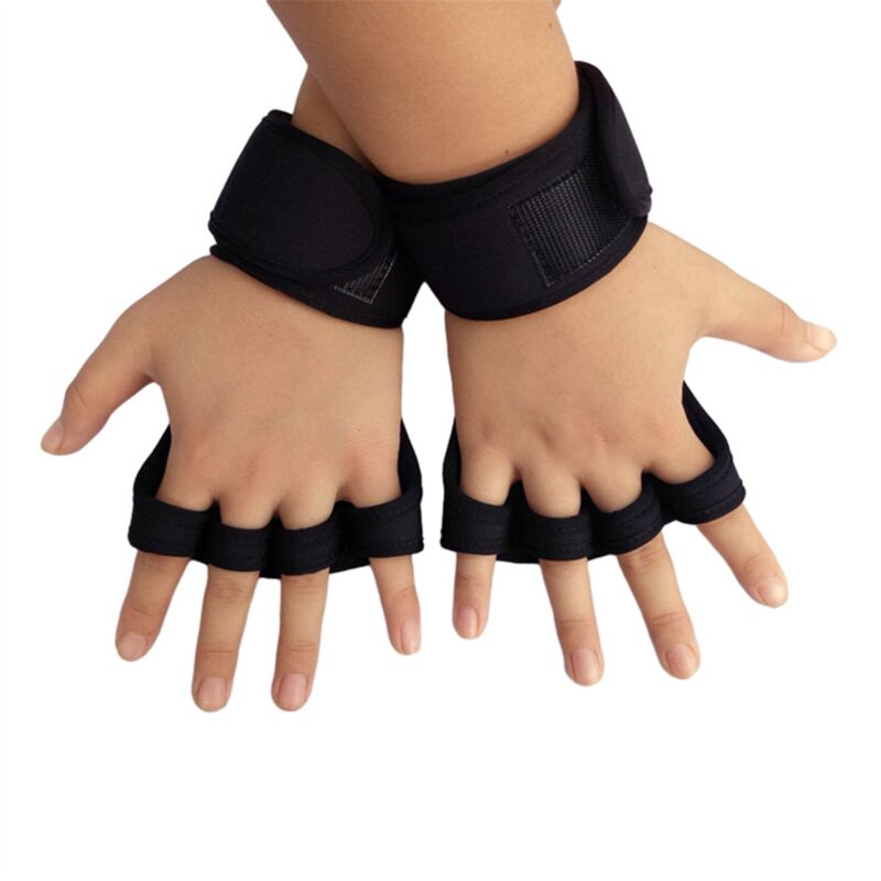 L Training Sporthandschuhe für MäNner Frauen Trainingshandschuhe Fitness Bodybuilding Gewichtheben Fitnessstudio Hand-Handgelenk-Handschuhe Schwarz A