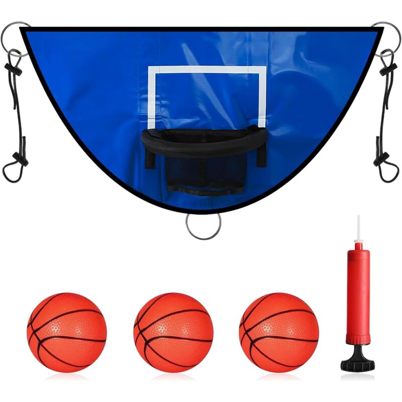 Coocheer - Trampolin-Basketballkorb, Universalbrett, Mini-Basketballkorb, Trampolin mit Mini-Basketball, Zubehör für Kinder und Erwachsene, drinnen