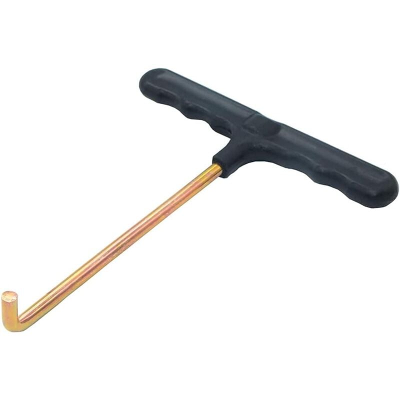 Ersandy - Trampolin-Federzug-Werkzeug T-Haken, Trampolin-Werkzeuge T-Haken-Zeltpfahl-Abzieher aus Metall, Handwerkzeug, T-Haken-Einstellung,