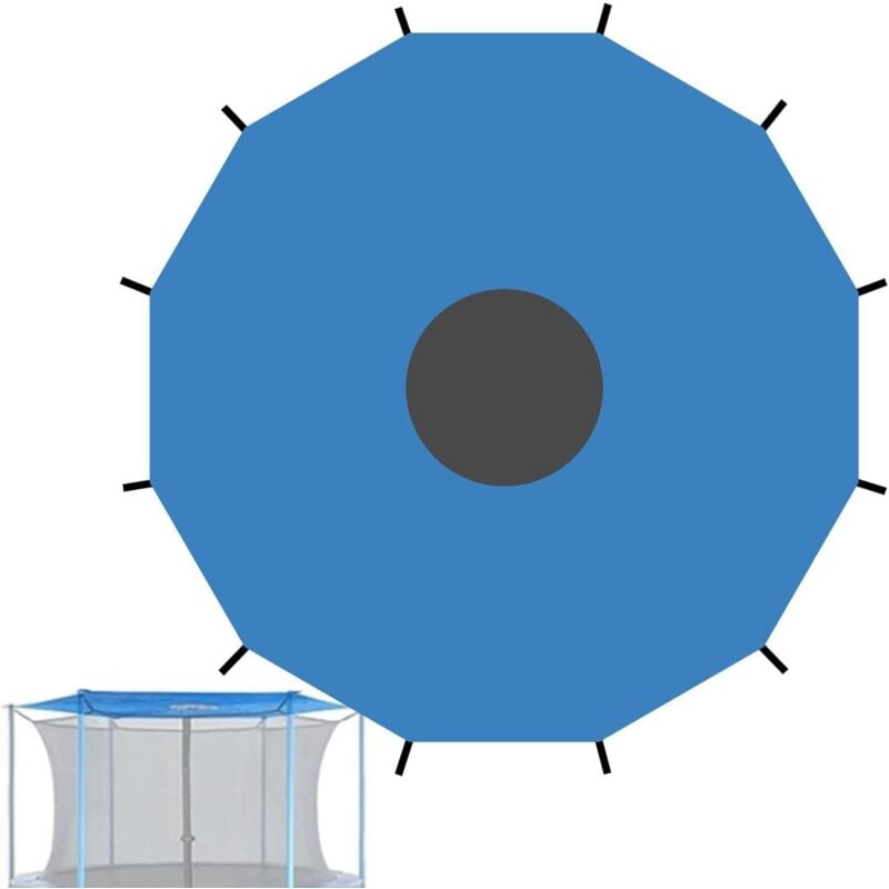 Trampolin-Schattenabdeckung, Trampolin-Schattenabdeckung, 6-Strich-244-cm-Trampolin-Sonnenschutzdach, UV- und wasserdichtes Trampolin-Zubehör,