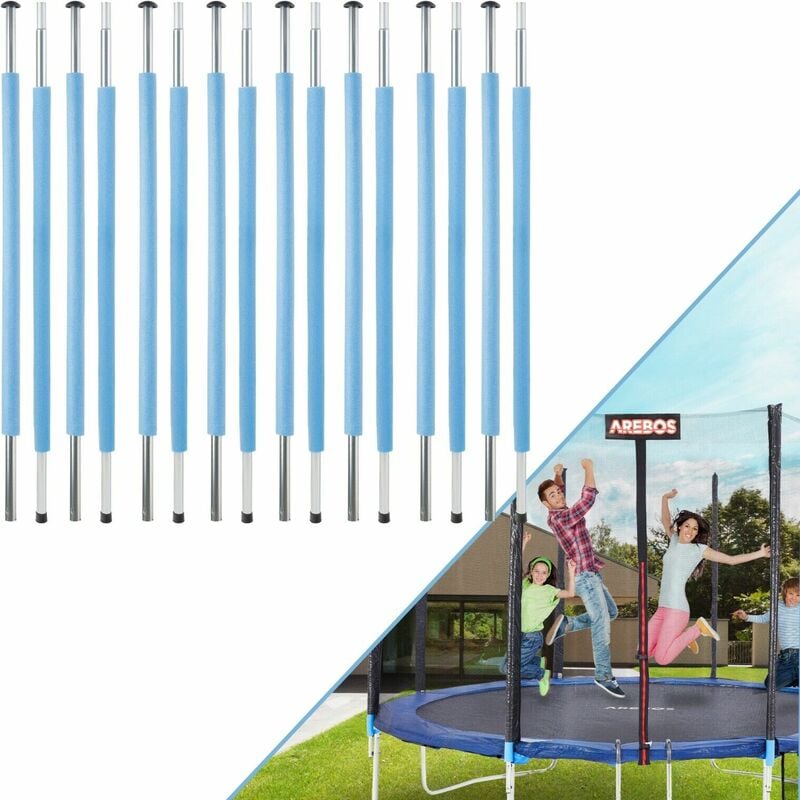 Arebos - Trampolin Stangen Set 8 x 209 cm Ersatzteile für Trampolin mit Schutzkappen