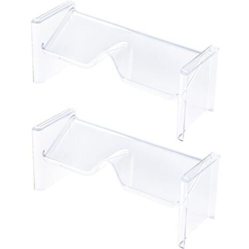 Gabrielle - Transparenter Brillenhalter, 2 stapelbare Brillen-Organizer, Brillenaufbewahrung auf der Arbeitsplatte, Tischdisplay für Brillen,