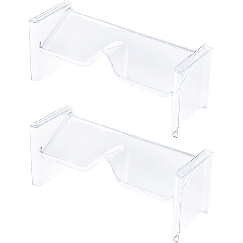 Gabrielle - Transparenter Brillenhalter, 2 stapelbare Brillen-Organizer, Brillenaufbewahrung auf der Arbeitsplatte, Tischdisplay für Brillen,