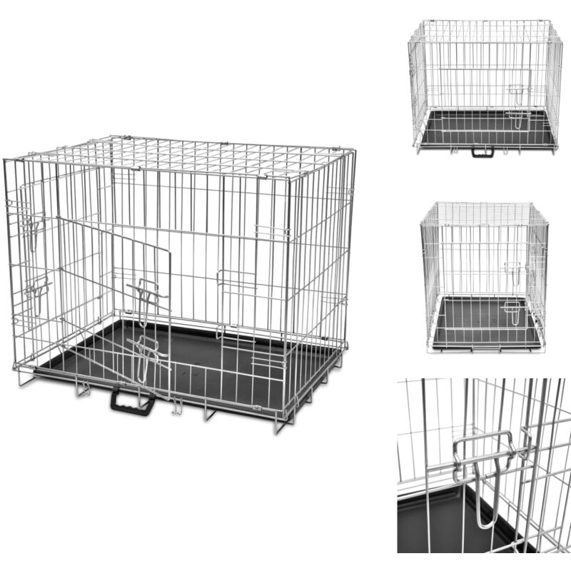 Transportboxen & -taschen - Faltbare Hundebox Metall l - Schwarz