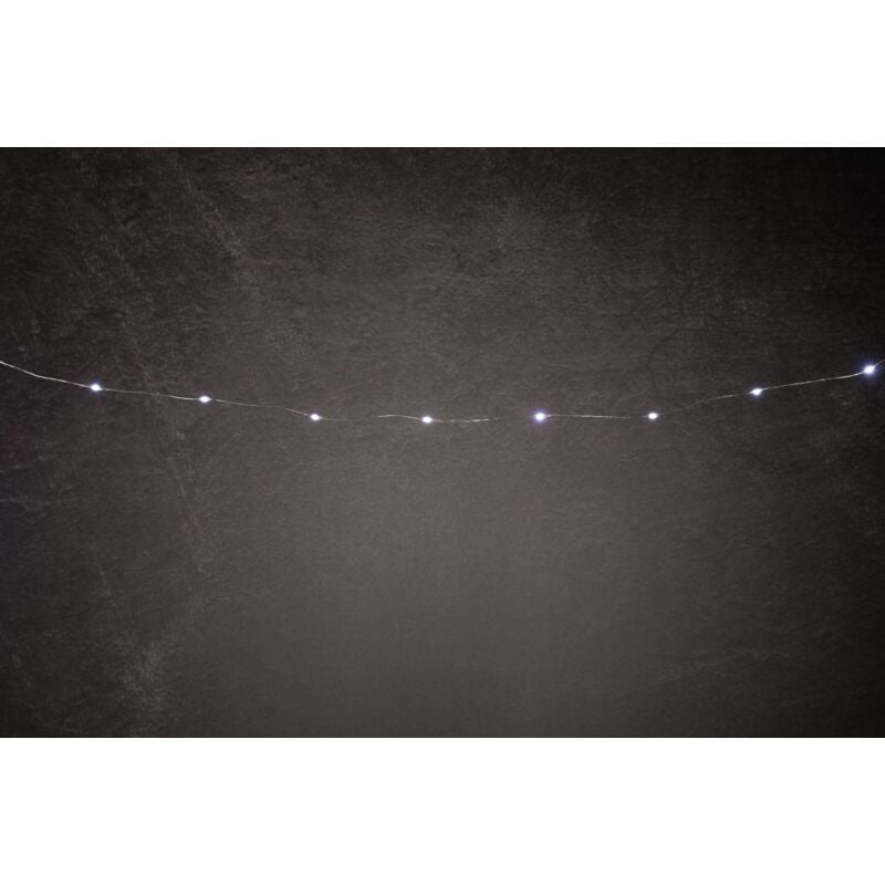 LED-Lichterkette Mini Außen 11,9 m kaltweiß mit Timer, 8 Lichteffekten Lichterketten - Trendline