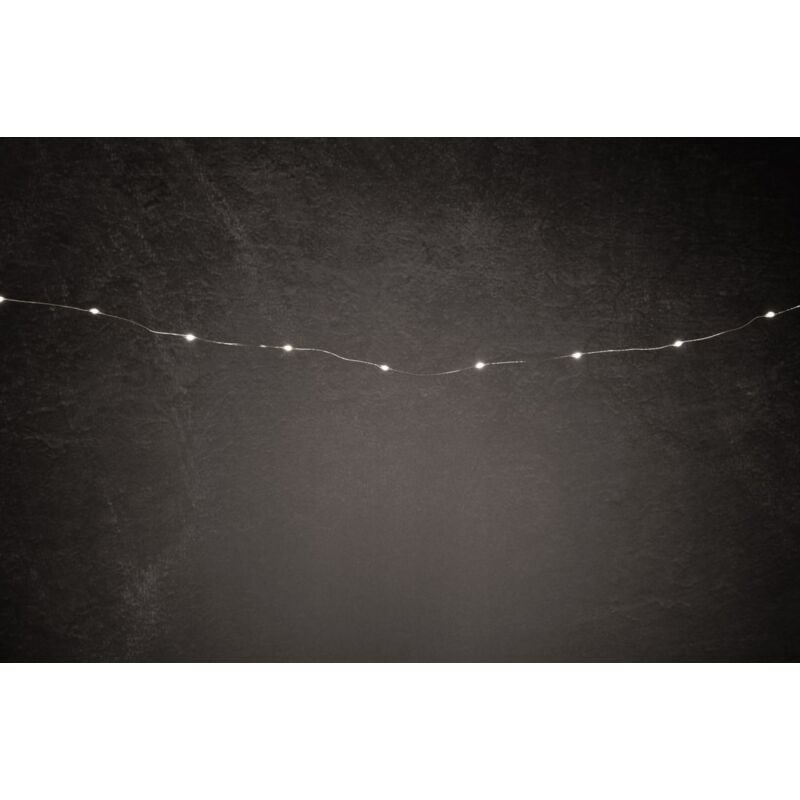 Trendline - LED-Lichterkette Mini Außen 7,9 m warmweiß mit Timer, 8 Lichteffekten Lichterketten