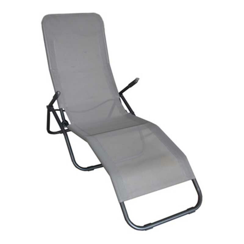 Sonnenliege taupe Gartenliege Relaxliege Liege Strandliege - Trendline