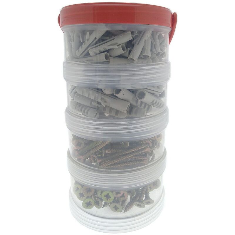 Trendline - Sortimentskasten Schrauben & Dübel 300-teilig Schrauben- und Dübelset