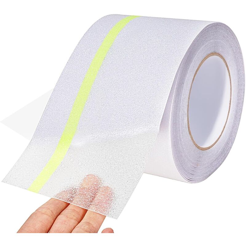 Treppen-Anti-Rutsch-Klebeband, 10 cm x 10 m, phosphoreszierendes Anti-Rutsch-Klebeband, Anti-Rutsch-Traktionsband, transparent, für den