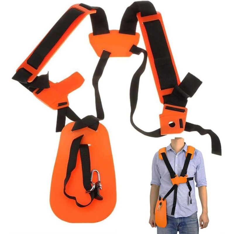 Schultergurt für Rasenmäher, doppelter Schultergurt für Rasenmäher mit verstellbarem, strapazierfähigem Nylongürtel für Freischneider oder