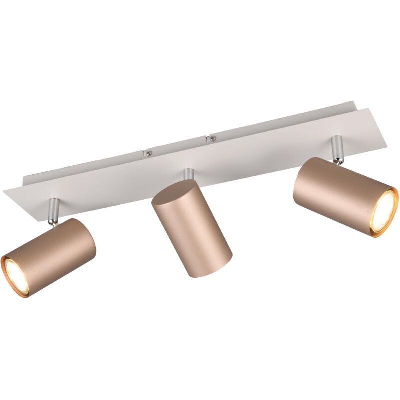 Trio Leuchten 3er Spot Marley GU10 coffee Metall Deckenlampen & Kronleuchter