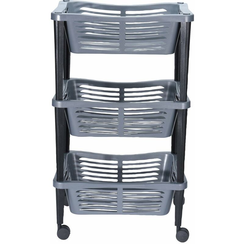 Storage Solutions - Trolley Universal Trolley für Bad, Bücherregal, Schrank - 3 Ebenen - Storagesolutions