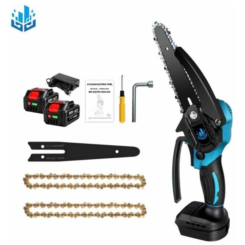 Akku-Kettensäge 1200W Elektrische Kettensäge, 6 Zoll kabellose Mini-Elektro-Kettensäge für Makita 18V - Einstellbare Geschwindigkeit zum