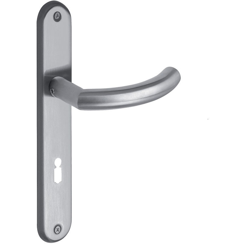 Lienbacher - Türbeschlag Türdrücker Modell Cuba Langschildgarnitur Drücker Edelstahl matt Buntbart