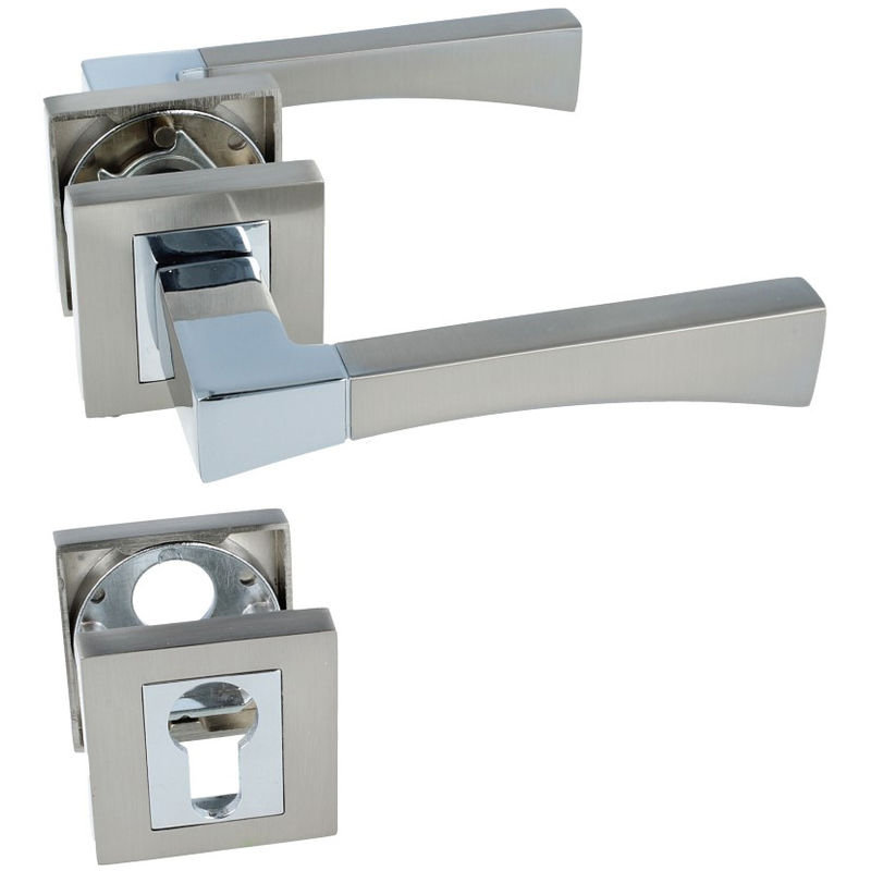 Lienbacher - Türdrücker Türbeschlag Viola Türgriff Rosettengarnitur Bicolor Türklinke Drücker Profilzylinder