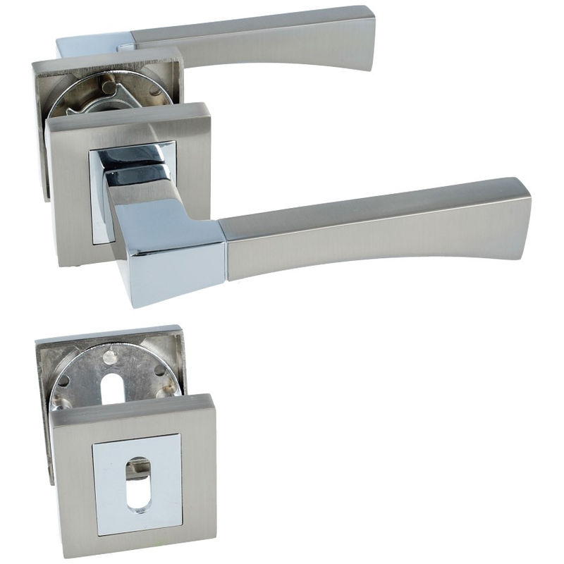 Lienbacher - Türdrücker Türbeschlag Viola Türgriff Rosettengarnitur Bicolor Türklinke Drücker Buntbart