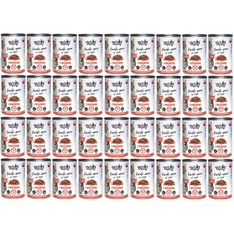 TUF TUF Katzenfutter PIECES IN SAUCE Rind 415g x 36 Stück