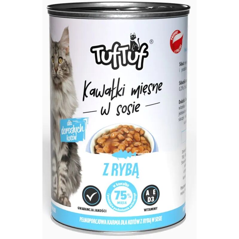 TUF TUF Nassfutter für Katzen Fleischstücke Fisch 415 g