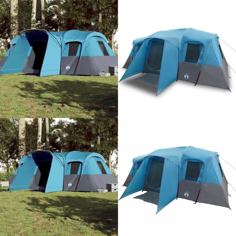 Vidaxl - Tunnel-Familienzelt 16 Personen Blau Wasserdicht - Campingzelt - Familienzelt - Tunnelzelt - Wasserfestes Zelt - Reisezelt - Home & Living