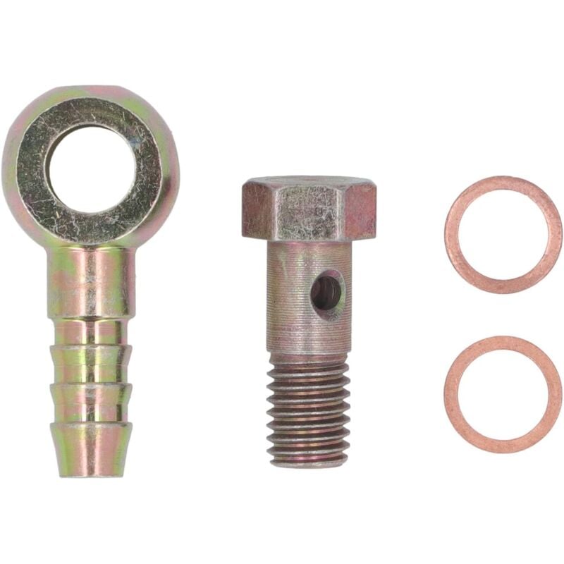 Turbo-Wasser-Banjo-Anschlusssatz M10 x 1,5 mm bis 3/8 Zoll Turbo-Wasser-Banjo-Schraube Stahl-Turbolader-Wasserleitungsschlauch Banjo-Anschlusssatz