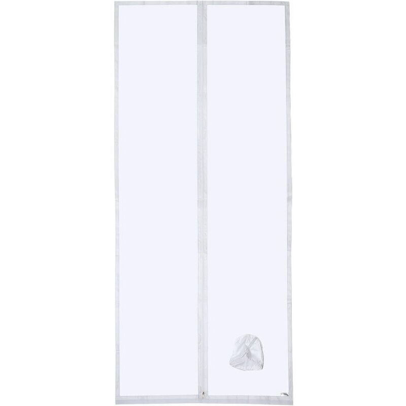 Türdichtung für mobile Klimageräte mit eingenähter Schlauchverlängerung für optimale Kühlleistung, reduzierten Energieverbrauch, mit Reißverschluss,