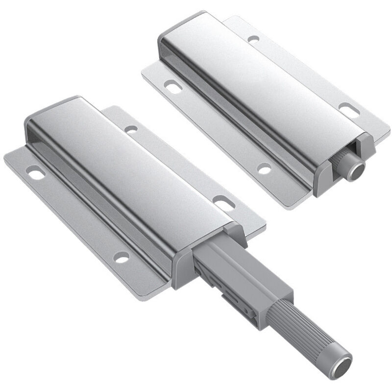 Schranktürdrücker, 2 Stück, Push-to-Open-Magnet, Schublade, Push-Pull-Türöffnungsdämpfer für Schrankschubladen-Schließsystem, Aluminium