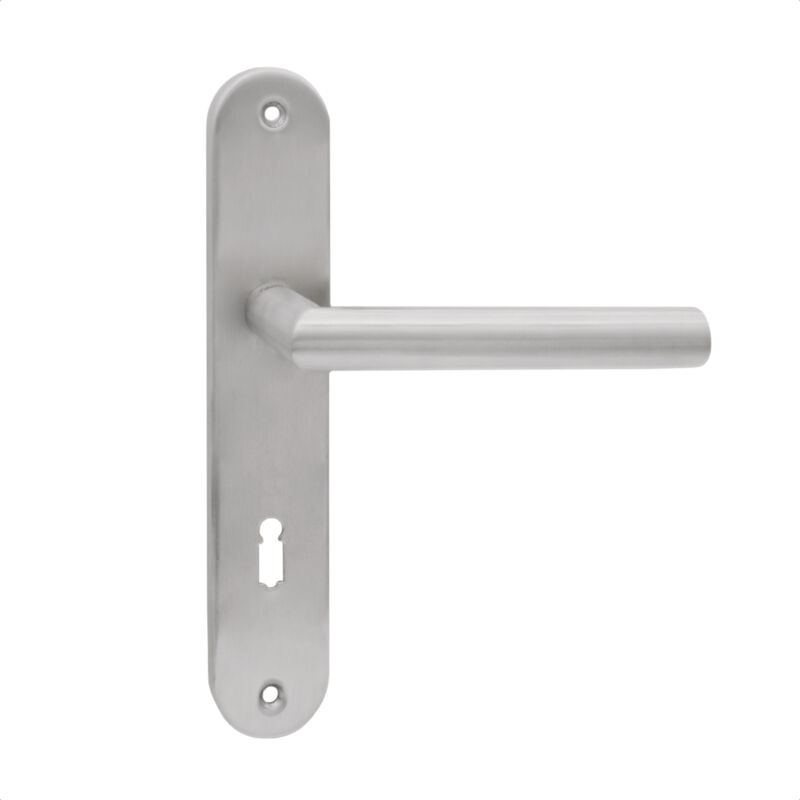 Domino - Türgriff 72 Drückergarnitur BB-Buntbart Set Silber stella inx