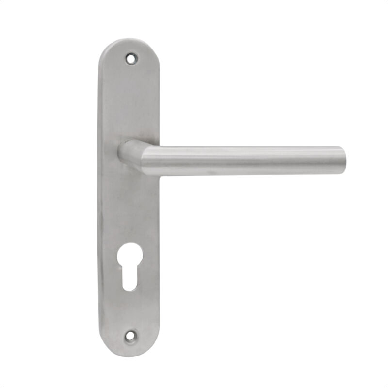 Domino - Türgriff 72 Drückergarnitur pz - Profilzylinder Set Silber stella inx