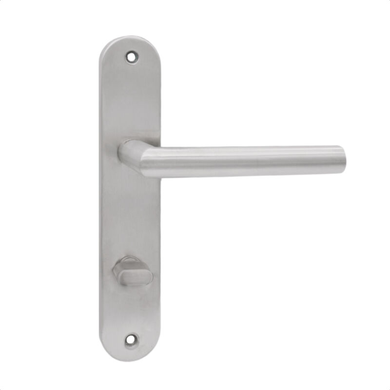 Domino - Türgriff 78 Drückergarnitur wc - Badezimmer Set Silber stella inx