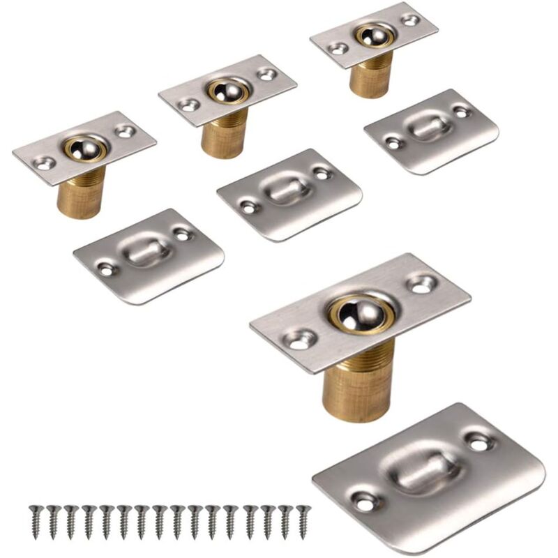 Ersandy - Türkugelriegel, verstellbarer Kugelverschluss, Edelstahl-Türkugelschloss, Küche, Zuhause, Schrank, Kleiderschrank, Tür, Schrank (4 Boxen,