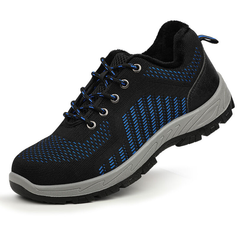Turnschuhe mit Stahlkappe für Herren,leichte rutschfeste Sicherheitsschuhe,atmungsaktive, dämpfende Arbeitsschuhe,rutschfeste, durchstichfeste