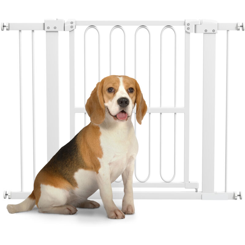 Türschutzgitter Hund, 76-104 cm Absperrgitter ohne Bohren, Treppengitter