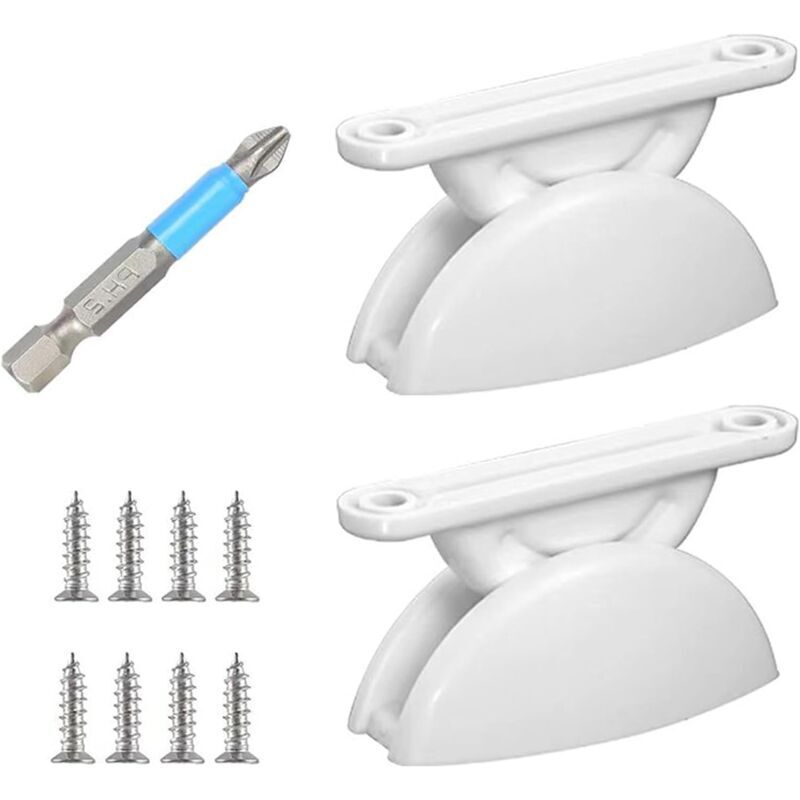 Odipie - Türstopper für Wohnwagen, Wohnmobil, Weiß, mit elektrischer Bohrmaschine, Türstopper für Wohnwagen, Wohnmobil, Boot, 2 Stück