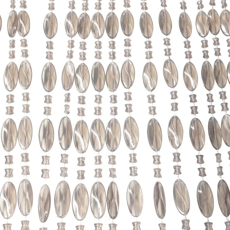 Türvorhang 'Noah' - Fliegenvorhang aus grau-transparenten Perlen - 90x220 cm