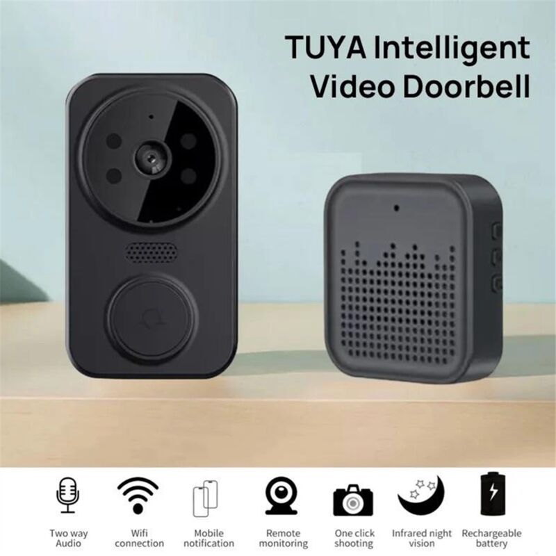 Tuya Smart Home Türklingel Kamera WIFI Wireless DC AC Batteriebetriebene Klingel Life Kamera,B