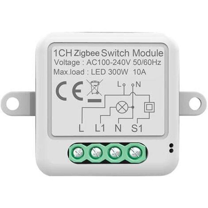 Tuya Smart Switch ZigBee Fernschaltermodul unsichtbarer Schalter Zero Fire versteckter Schalter Timer, ZigBee Zero Fire 1 Weg