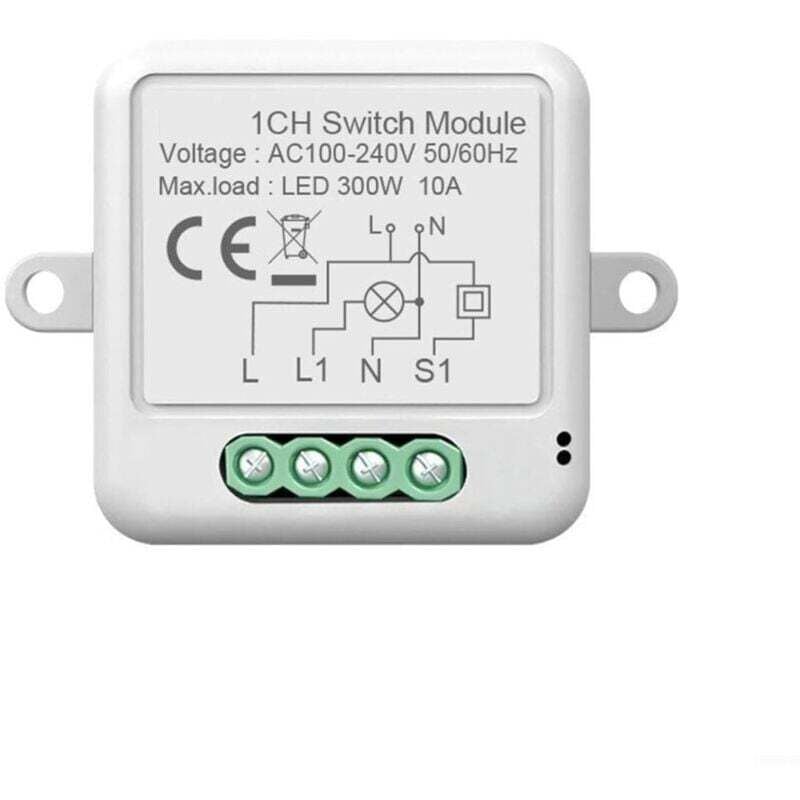 Tuya Smart Switch ZigBee Modulo interruttore remoto Interruttore invisibile Zero Fire Interruttore nascosto Timer, ZigBee Zero Fire 1 via