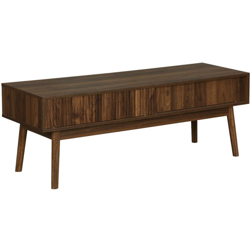 sweeek - TV-Möbel mit Holzdekor, 2 Schiebetüren