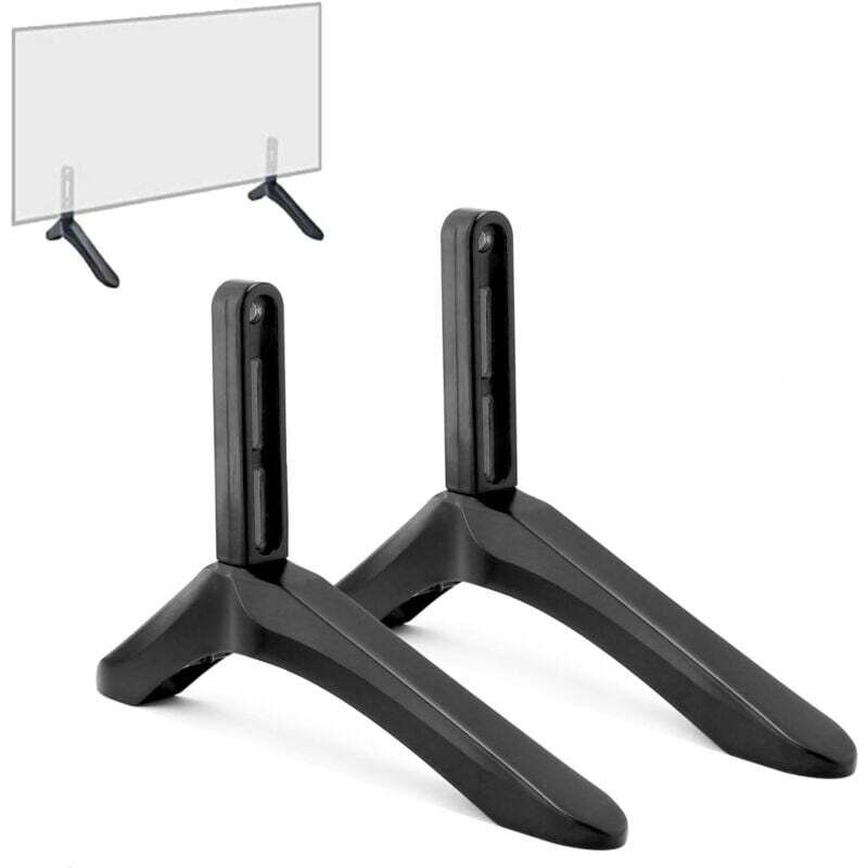 TV-Ständer, TV-Halterungen für 32-65 Zoll Fernseher, TV-Ständer für flache und gebogene LCD-Fernseher bis 45 kg, Montagelochabstand 22 mm bis 55 mm