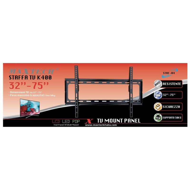 Maxtech - Trade Shop - tv-wandhalterung für 32-75-ZOLL-FERNSEHER bis zu 50 kg STAF-04 -